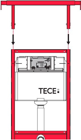 Комплект крепления для инсталляций TECE TECEprofil 9 380 013 для монтажа к стенам