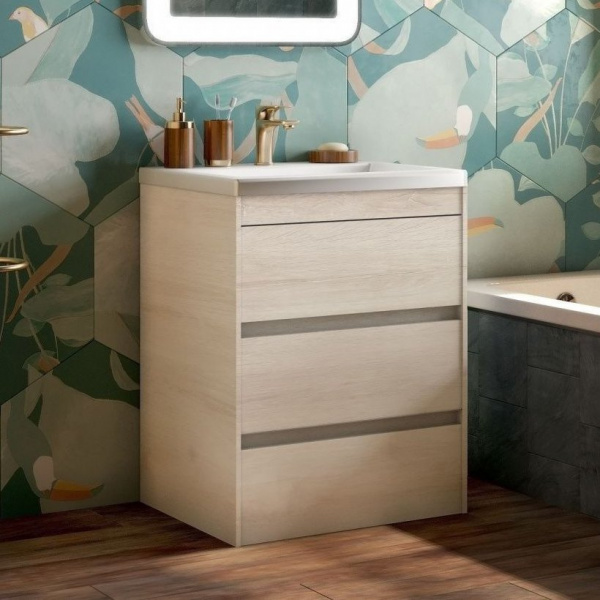 Мебель для ванной Art&Max Family 60, напольная, Pino Bianco