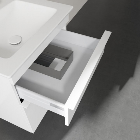 Мебель для ванной Villeroy & Boch Venticello 55 glossy white, с белыми ручками