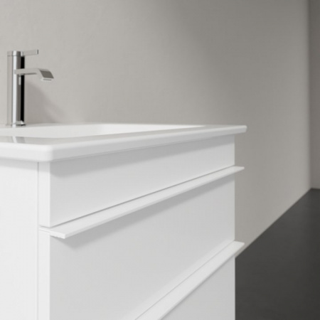 Мебель для ванной Villeroy & Boch Venticello 55 glossy white, с белыми ручками