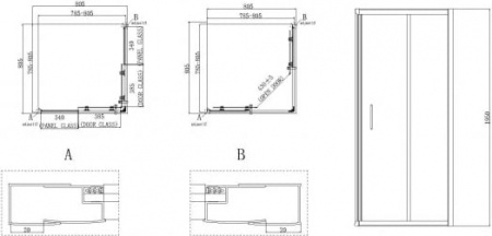 Душевой уголок BelBagno Uno 195 A 2 80 C Cr