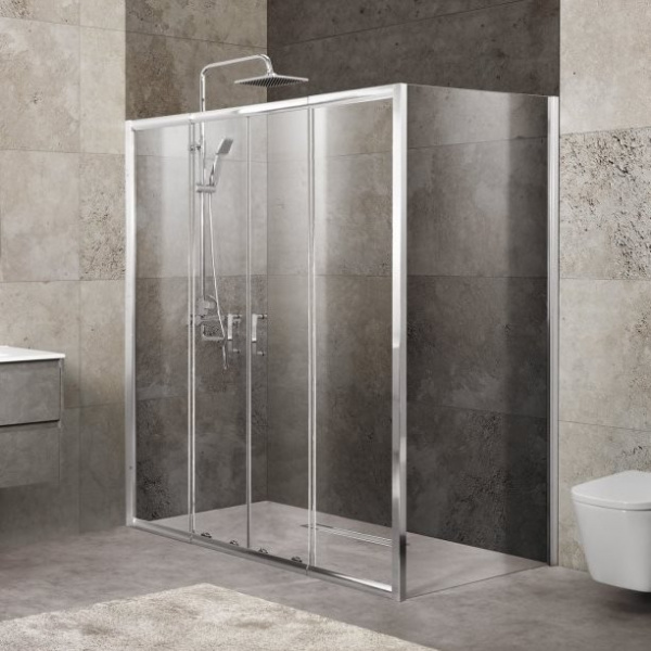 Душевой уголок BelBagno UNIQUE-AH-21-170/200-100-C-Cr