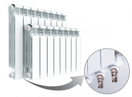 Радиатор алюминиевый секционный Rifar Alum Ventil 350 х 13 секций (подключение нижнее справа)